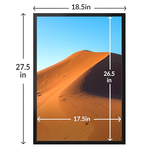 Image of LaVie Home 18x27 Picture Frame for Wall Display, 18x27 Black Picture Frame with HD Plexiglas, 18 x 27 Photo Frame 1 Pack, Display Frame for Vertical or Horizontal, Classic Collection