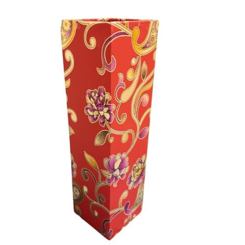 Valencia Flora Pink Rose Rexin Wooden Flower Pot/Vase for Home Living Room Decor | Centre Table showpiece | Ideal Showpiece for Home, Hotel & Office, House Warming Diwali Gift (12 inch)