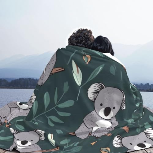 Jeté de lit micro-polaire haute densité couverture légère koala