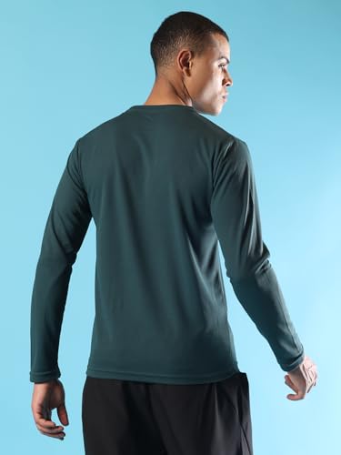 Image of CHKOKKO Gym T Shirts for Men Workout Solid Quick Dry Sports Men T-Shirts Breathable Lightweight Full Sleeve Regular Fit Round Neck Running Stylish Tshirt for man