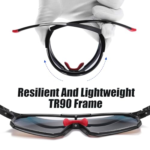 Image of DUCO Cycling Glasses for Men Women: Polarized Sports Sunglasses UV400 Protection for Baseball Running Fishing DC0048