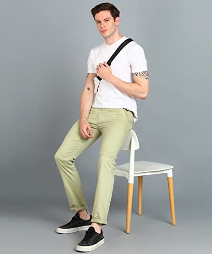 Image of Urbano Fashion Men's Cotton Light Weight Non-Stretch Slim Fit Casual Trousers