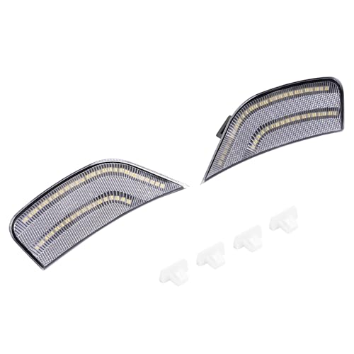 HECASA 2PCS LED Side Marker Lights Compatible with 2021-2024 GMC Yukon/Yukon XL/Denali/Chevy Chevrolet Tahoe/Suburban/Cadillac Escalade/Escalade ESV Front Bumper Signal Lamps Clear Lens White LED by HECASA - Image 8