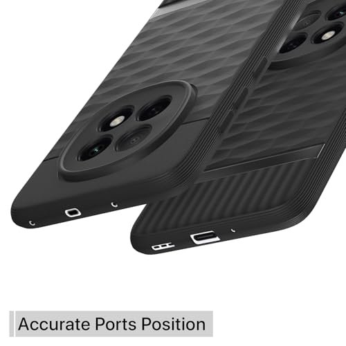 Image of Pikkme Back Cover for Oppo F29 5G Camera Protection 3D Hexa Cube Design Silicone Protective Bumper Case (Black)