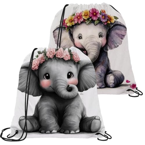 Sac à dos gym éléphant étanche et pliable format cordon