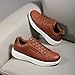 ANALEAF Mens Casual Shoes Fashion Dress Sneakers Lightweight Comfortable Lace-up Shoes Brown