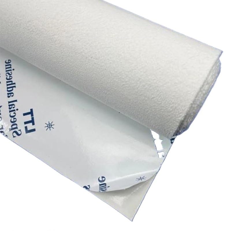 Patch tissu suédé autocollant blanc pour réparer canapé et auto