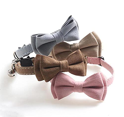 DUORUIMI Collier pour chat avec clochette, nœud papillon, sécurité, détachable rapidement, réglable pour animaux de compagnie et chaton – vue 8