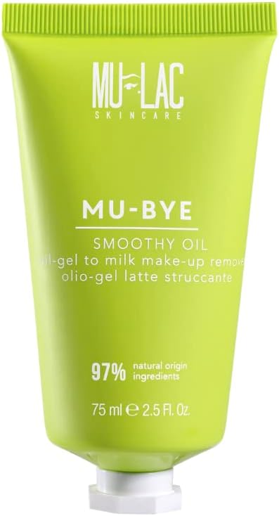 Cosmetics Mu-BYE Smoothy Oil, melkgel, make-up remover met biologische zonnebloemolie, veganistisch, 75 ml