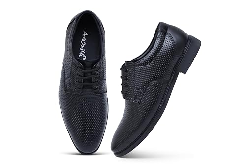 Image of ARAMISH Boy's Genuine Leather Derby Lace Up Formal Shoes