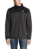 Ultrasport Advanced Chaqueta softshell Tino para hombre con forro de felpa, Gris Mezcla/Negro, L