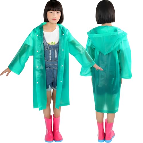 Image of Rain Ponchos Raincoats for Kids, 2 Packs Rain Coats Jacket Reusable with Hood for Boys Girls Disney Hiking Camping Outdoor
