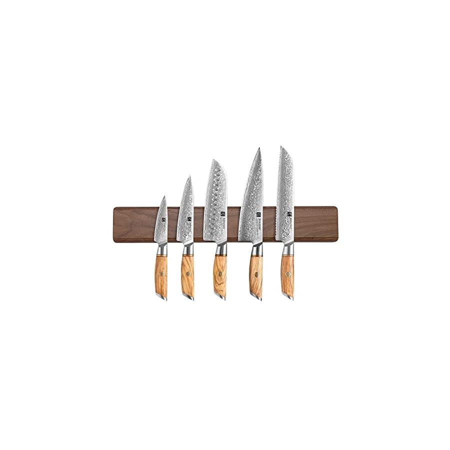 XINZUO-6Pcs-Chef-Knife-Set-73-Layers-Damascus-Steel-Hand-Forged-Sharp-Kitchen-Cooking-Knife-Set-Chef-Santoku-Bread-Utility-Paring-Knife-Olive-Wood-Handle-with-16-Inch-Knife-Magnetic-Strips XINZUO 6Pcs Chef Knife Set 73 Layers Damascus Steel, Hand Forged Sharp Kitchen Cooking Knife Set -Chef Santoku Bread Utility Paring Knife -Olive Wood Handle -with 16 Inch Knife Magnetic Strips