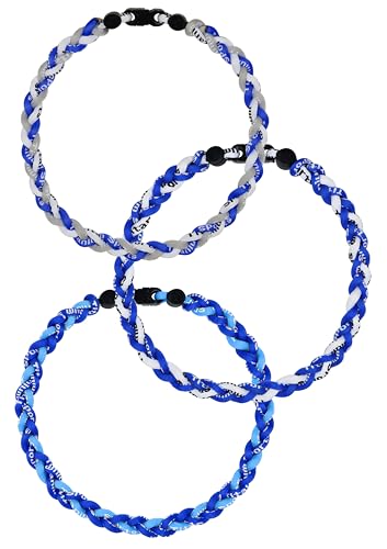 SUPBOMM 3 pcs Baseball Rope Necklaces League Team Colors Braided Necklace Baseball Team Gifts Royals