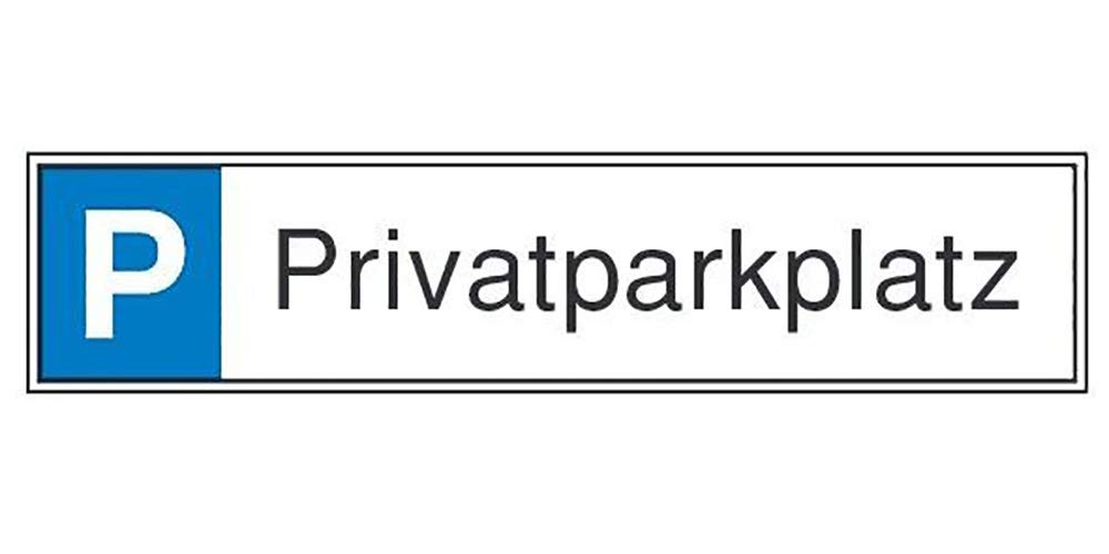 Parkplatzs.Privatpark Aluminium Embossed