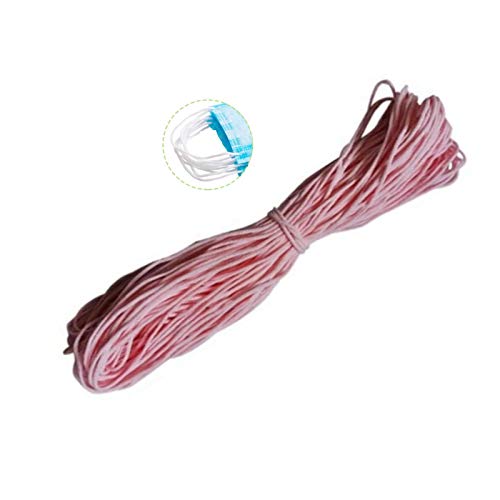 ANYAN 50 Metros Cordón Elástico para Mascarilla, Cinta Elástica 3mm para Costura y Manualidades, Cuerda Tela Coser, Color...