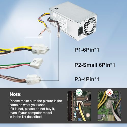 LXun PS-4241-1HA 240W fuente de alimentación compatible con HP ProDesk 400 600 800 G1 G2 SFF miniatura 4