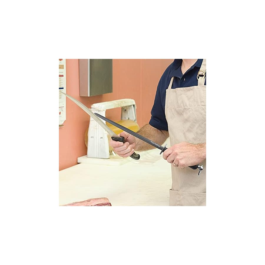 Sharpening-Steel-Rod12-Inch-All-Metal-Sharpening-Rodknife-sharpener-rodHigh-Carbon-Stainless-Steel-Knife-Sharpener-Black Professional Carbon Steel Black Knife Sharpening Steel, Black Practical Metal Handle 12 Inch