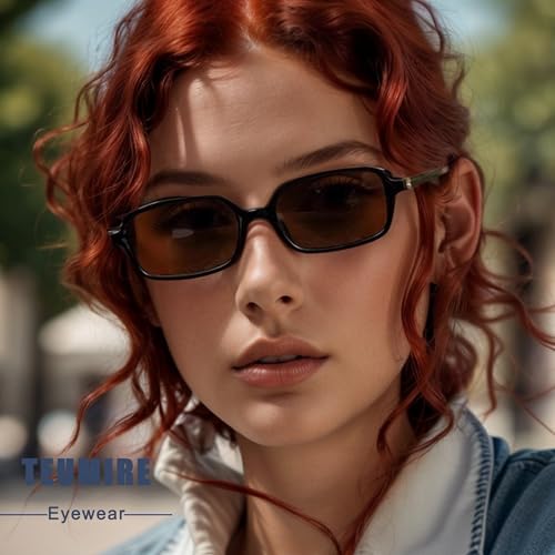 Image of Retro Rectangular Sunglasses for Women Men 90s Trendy Square Sun Glasses Small Vintage Sunnies