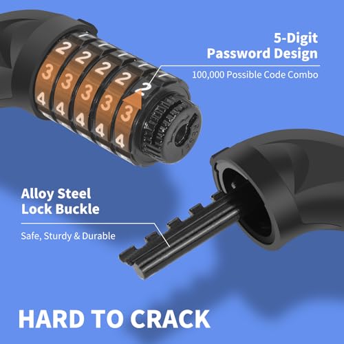 Topcrown 5-Digit Combo Bike Chain Lock