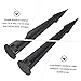 balacoo 4pcs Aluminum Ground Spikes for Garden Solar Powered Torch Lights Replacement Tool Outdoor Spikes