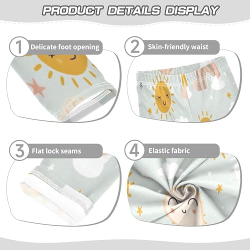 Toddler Girls Leggings Printed Yoga Pants Leggings Sun Rainbow for Kids3