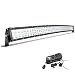 LED Light Bar YITAMOTOR 52 Inch Curved Led Bar Flood Spot Combo LED Driving Fog Light compatible for ATV SUV UTE Jeep Pickup Truck with Wiring Harness and Mounts 300W, 3 Years Warranty