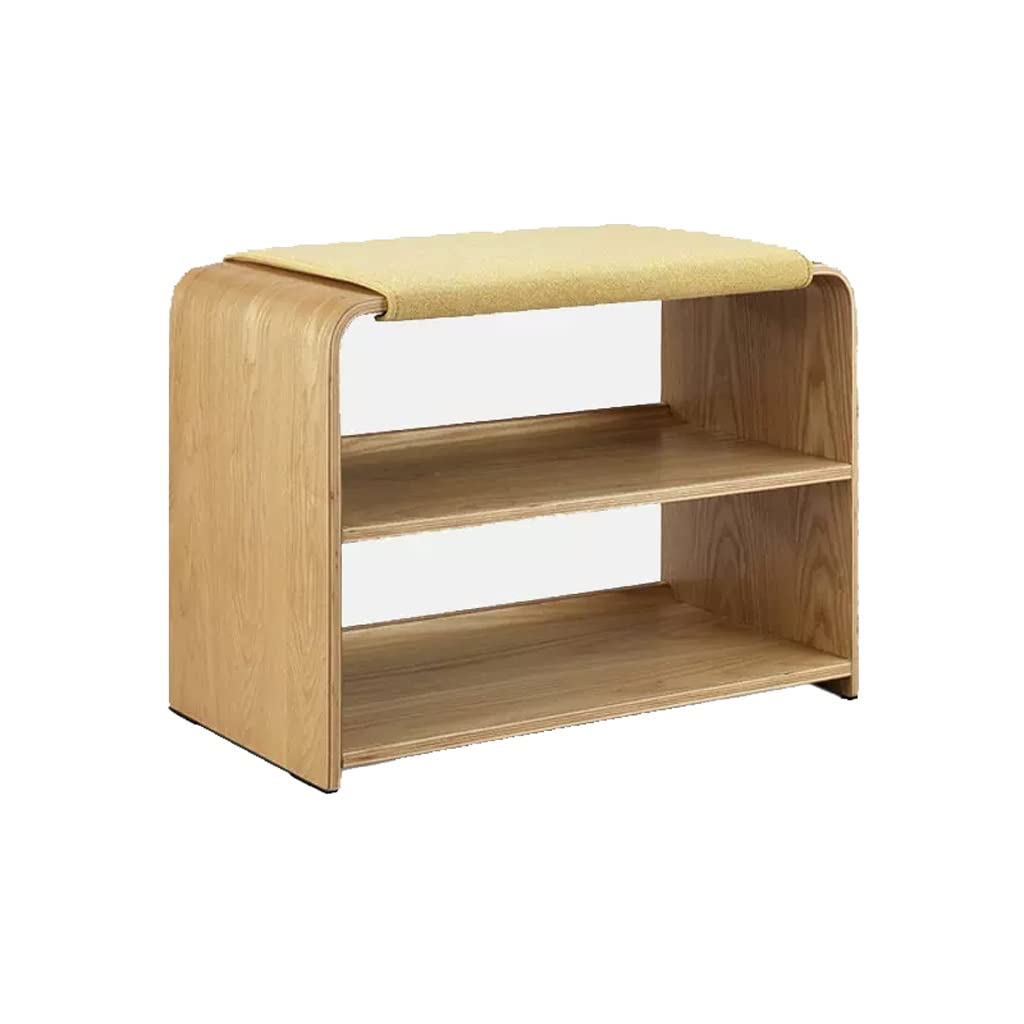 Porte de maison tabouret à chaussures en bois avec assise basse intégrée