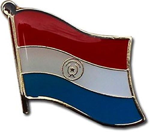 Paraguay Country Flag Bike Hat Cap lapel Pin image 2