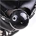Full Cover Leather Mask with Adjustable Head Harness, Fashion Blindfold, Halloween