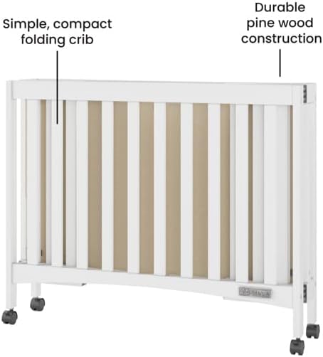 Close-up of an easy roll locking wheel on the crib leg