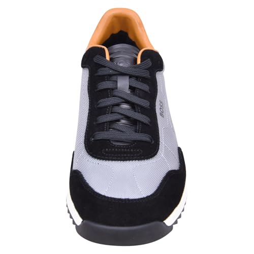 Image of BOSS Men's Zayn Low Profile Suede Leather Two Tone Sneaker