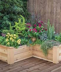 L-Shaped Multi-Level Patio Garden Planter With Full Floor By Infinite Cedar #TOP3