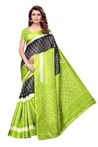 Sari indien en soie d'art imprimé Kalamkari pour femme traditionnelle