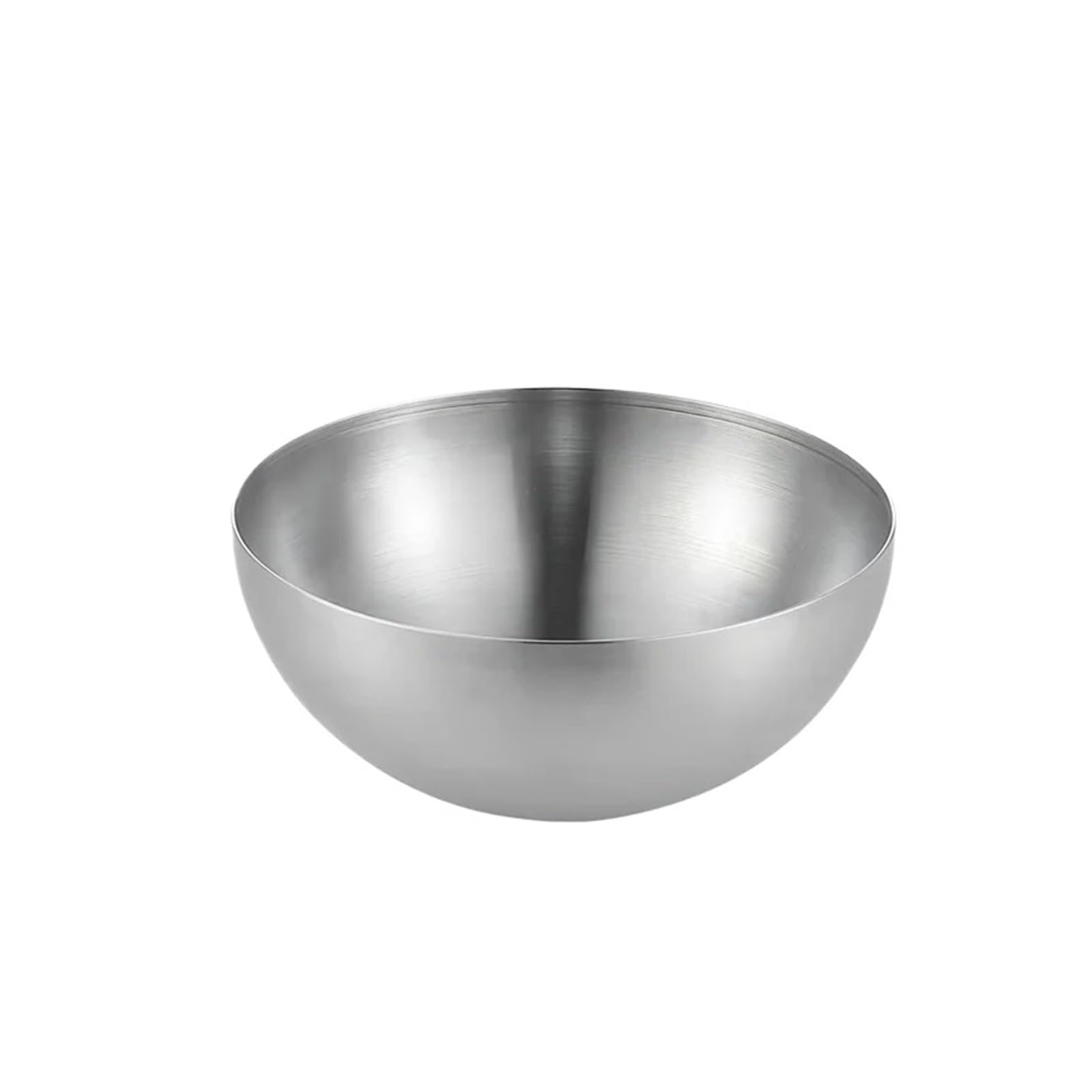 Tazón de acero inoxidable, 15cm, 20cm, 25cm, ensalada frutas, sopa, arroz, fideos, Ramen, recipiente for mezclar alimentos, vajilla cocina(Silver 25cm)