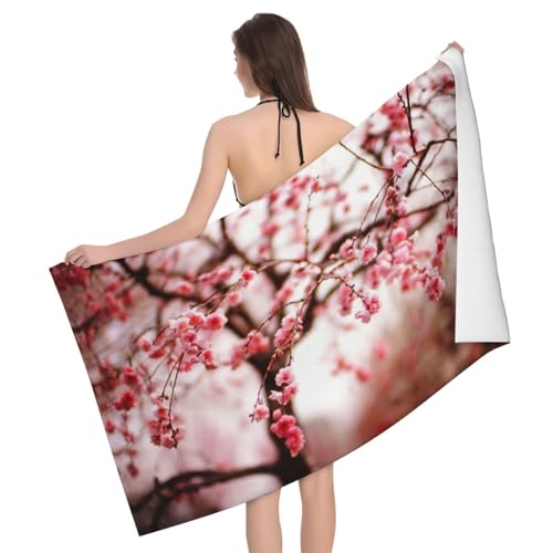 Drap de plage cerisier anti-sable et compact pour camping