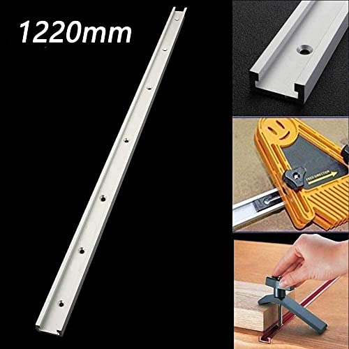 T Nut Schiene, 4 Stück T-nut Schiene Aluminiumlegierung, T-Track 1220mm T Profil Gleitschiene T Nut Gehrungsschiene für Tischsäge Router Tisch Holzbearbeitungswerkzeug, 30x13mm