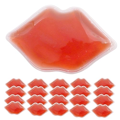 Ice Pack for Lip Filler, Lip Ice Pack Bulk Small Ice Pack Cold Compress for Mouth, Injections, Injuries, Bruises (Red A (20 Count))