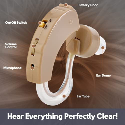 Hearing Aids For Seniors Adults Keirasupe Bte Behind The Ear Super Mini Size Sound Enhancer Amplifiers G18 #TOP2