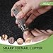 Heavy Duty Straight Blade Nail Clippers for Thick Toenails, Professional Stainless Steel Fingernail Toenail Clippers Trimmers - Thick Wide Jaw Toe Nail Clippings for Seniors, Men & Women - Silver