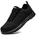 DYKHMILY Zapatos de Seguridad para Hombre Zapatillas de Seguridad Ligeros Protección contra destrozos Transpirabilidad Resistente a Las Perforaciones Comodidad Calzado de Seguridad(Negro,44EU)