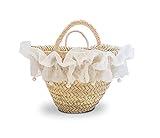 Bolsa para guardar Mini Capazo Artesanal Magnolia - cesto o bolso mimbre para novia o arras