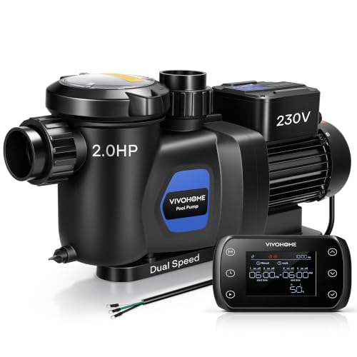VIVOHOME 2.0HP Pool Pump Dual Speed with Wireless Remote Control 230V