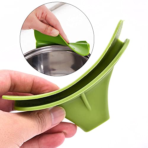 Funil de silicone dedicado à cozinha, anti-derramamento, defletor de sopa, funil de despejo de sopa,