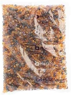 Czech Pony Beads 2/0 (6.1mm Diameter) Topaz Mix Square and Round Holes DIY Jewelry Making Beads - 500g Bulk Bag by Preciosa (Jablonex)