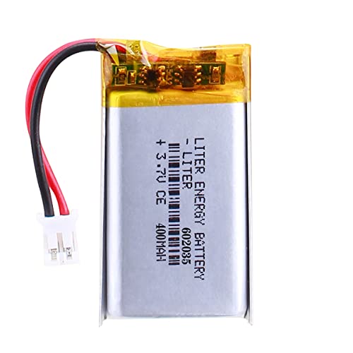 Liter energy battery 3.7V Lipo Battery 400mAh Rechargeable Lithium ion Polymer Battery 602035 with JST Connector