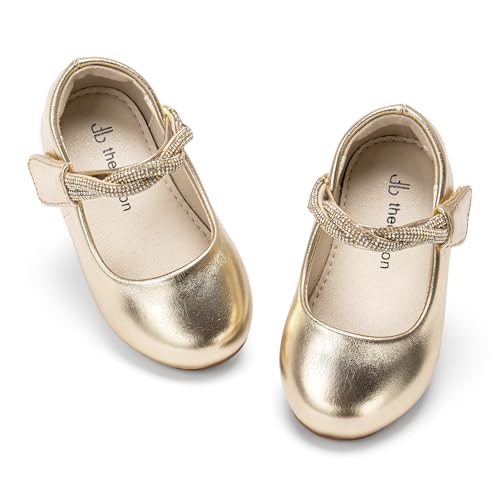 THEE BRON Mary Jane �o���G�t���b�g-�K�[���Y�h���X�V���[�Y �t�b�N&���[�v�N���[�W���[, Af612-aurora Gold, 10 Toddler