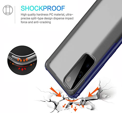 MOONCASE Capa para Samsung Galaxy S20 FE, capa traseira ultrafina fosca transparente absorção de cho