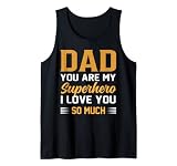 Dad You Are My Superhero Cute Orgullosos Niños Día del Padre Camiseta sin Mangas
