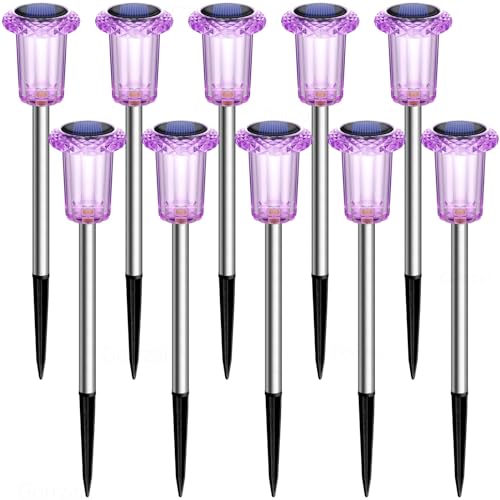 Gorrzai Christmas Solar Lights Outdoor 10 Pack Solar Pathway Lights Outdoor Halloween Decorations Waterproof Yard Lighting for Driveway Garden Walkway Path Landscape Lawn by Gorrzai - Image 7